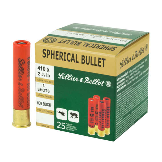 Sellier & Bellot .410 Bore 2-1/2" #000 Buckshot 3 Pellets 25/Box